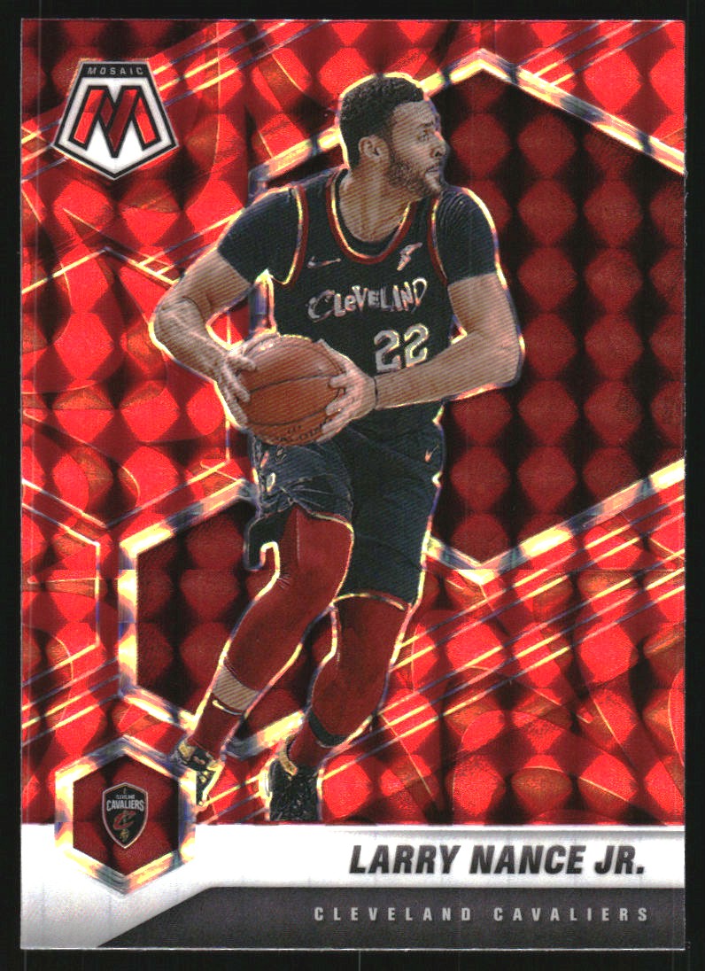 2020-21 Panini Mosaic Mosaic Reactive Red #91 Larry Nance Jr.