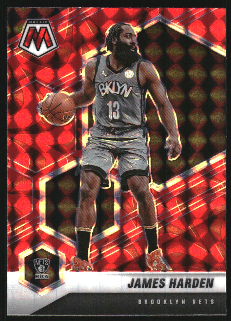 2020-21 Panini Mosaic Mosaic Reactive Red #173 James Harden