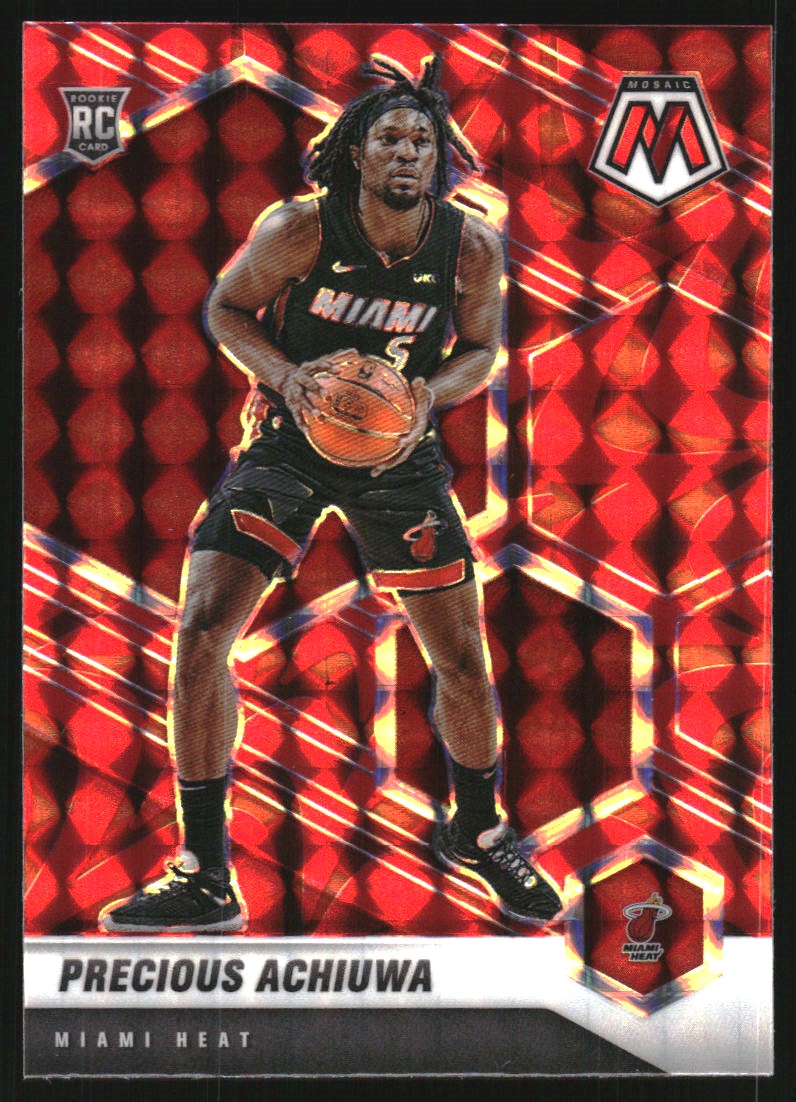2020-21 Panini Mosaic Mosaic Reactive Red #215 Precious Achiuwa
