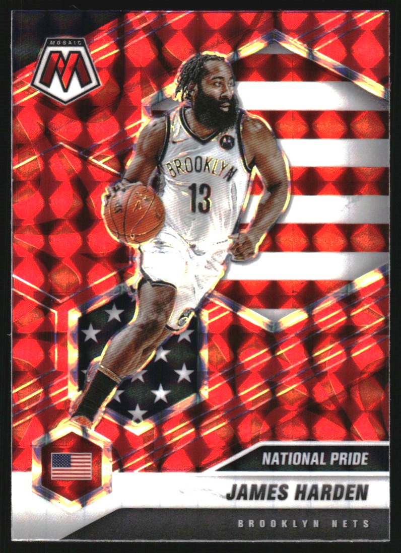 2020-21 Panini Mosaic Mosaic Reactive Red #256 James Harden