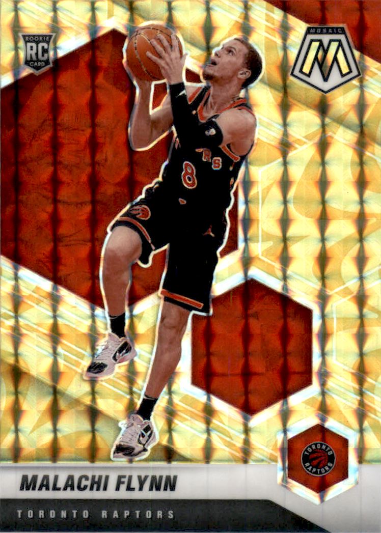 2020-21 Panini Mosaic Mosaic Reactive Yellow #236 Malachi Flynn