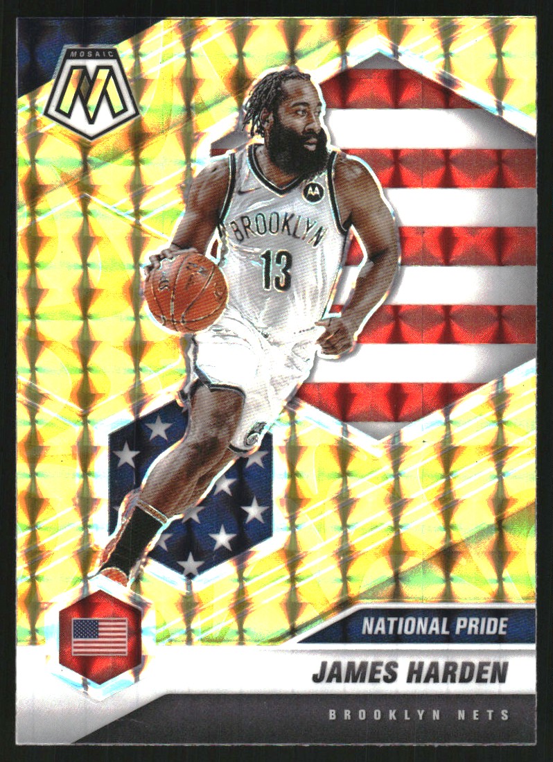 2020-21 Panini Mosaic Mosaic Reactive Yellow #256 James Harden