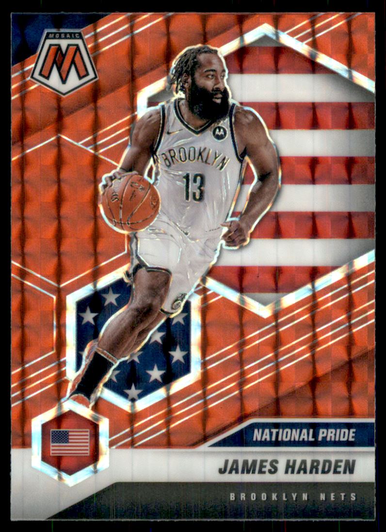 2020-21 Panini Mosaic Mosaic Red #256 James Harden
