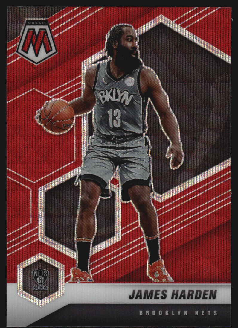 2020-21 Panini Mosaic Mosaic Red Wave #173 James Harden