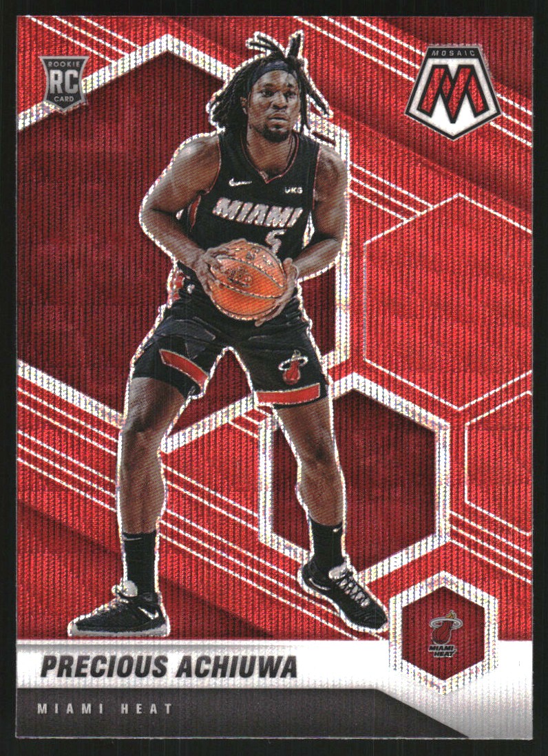 2020-21 Panini Mosaic Mosaic Red Wave #215 Precious Achiuwa