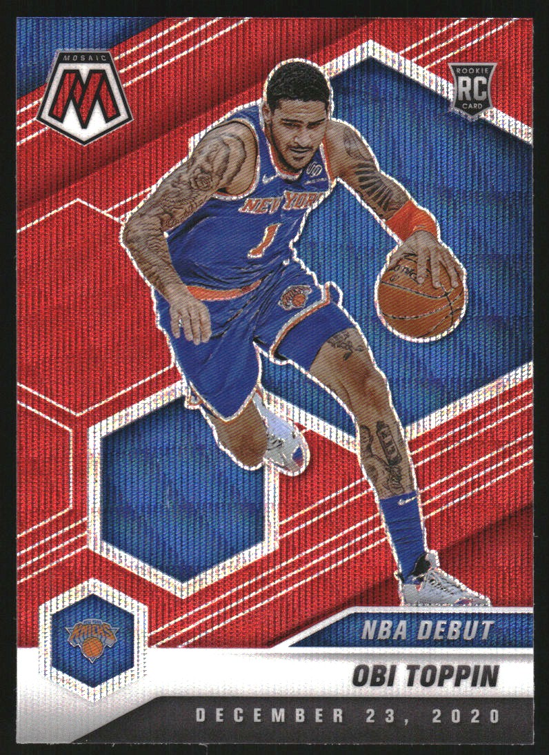 2020-21 Panini Mosaic Mosaic Red Wave #273 Obi Toppin