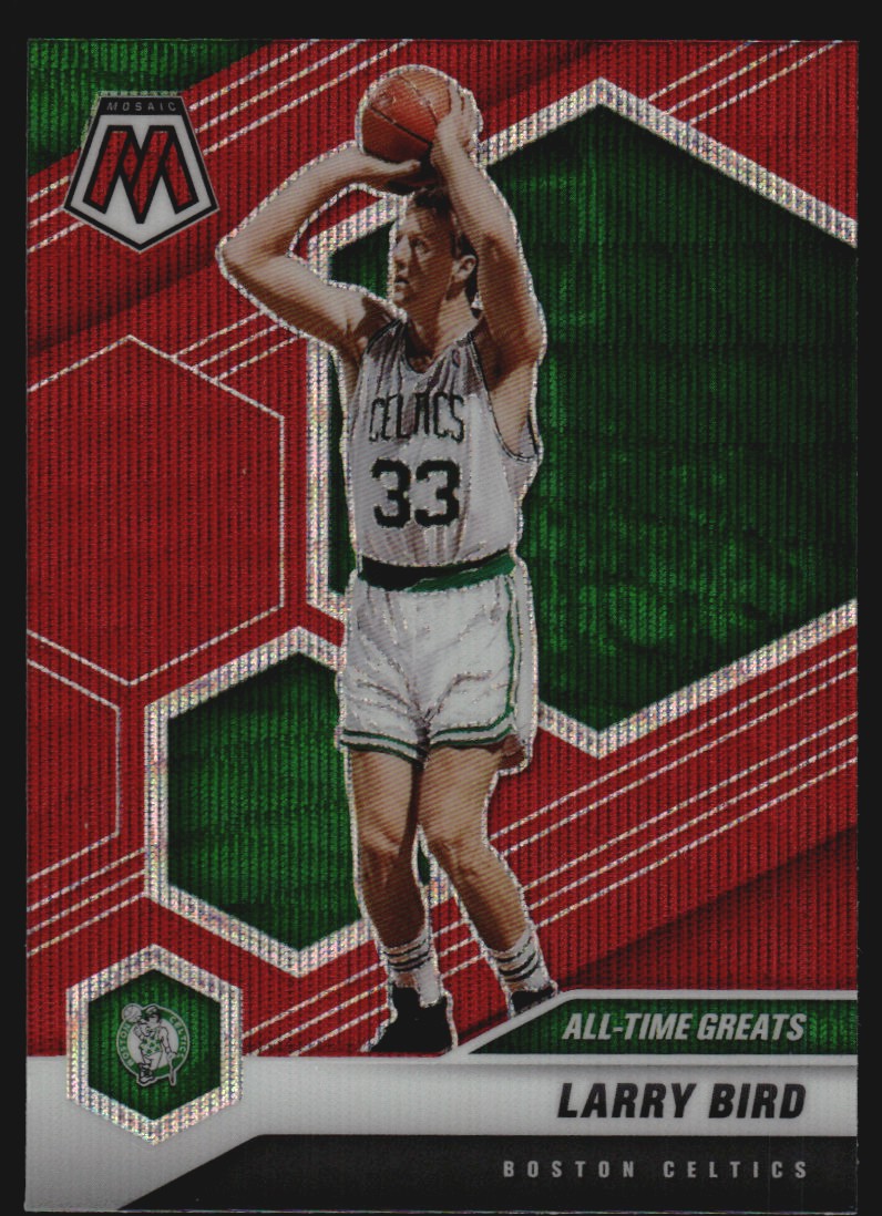 2020-21 Panini Mosaic Mosaic Red Wave #295 Larry Bird
