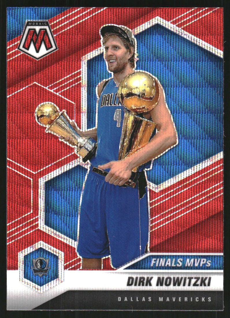 2020-21 Panini Mosaic Mosaic Red Wave #298 Dirk Nowitzki