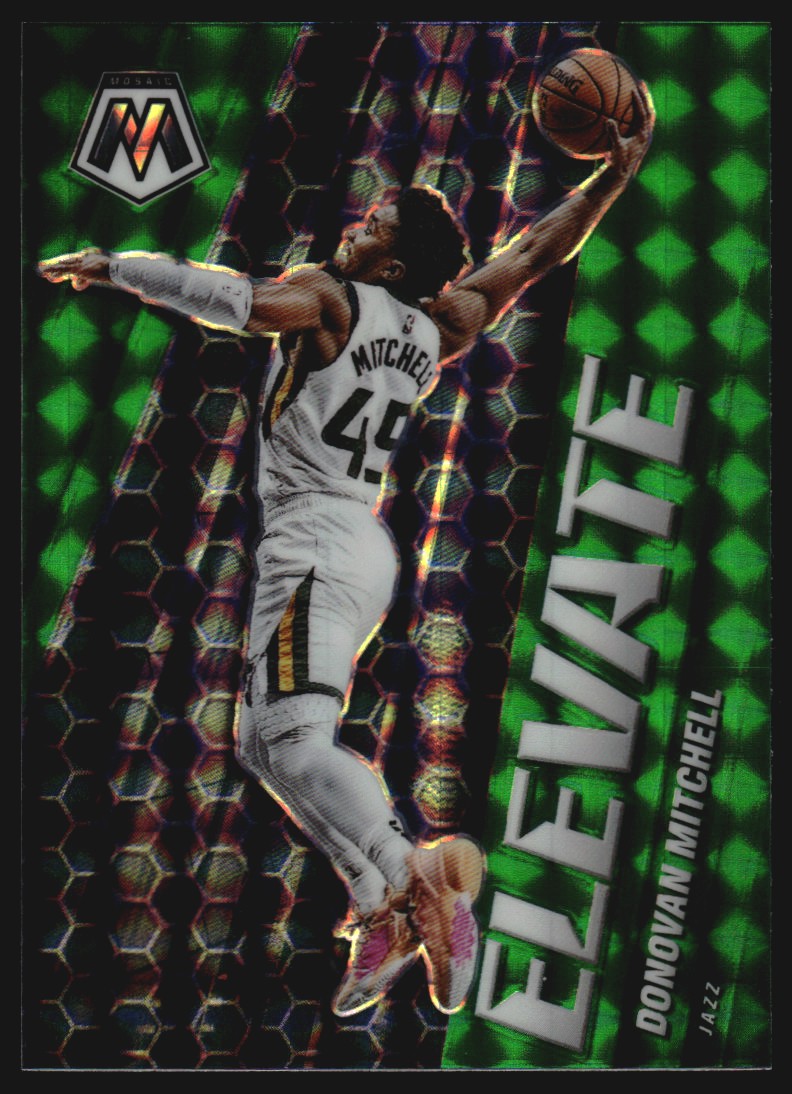 2020-21 Panini Mosaic Elevate Mosaic Green #24 Donovan Mitchell