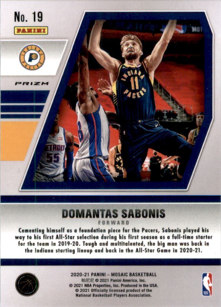 2020-21 Panini Mosaic Will to Win Mosaic #19 Domantas Sabonis