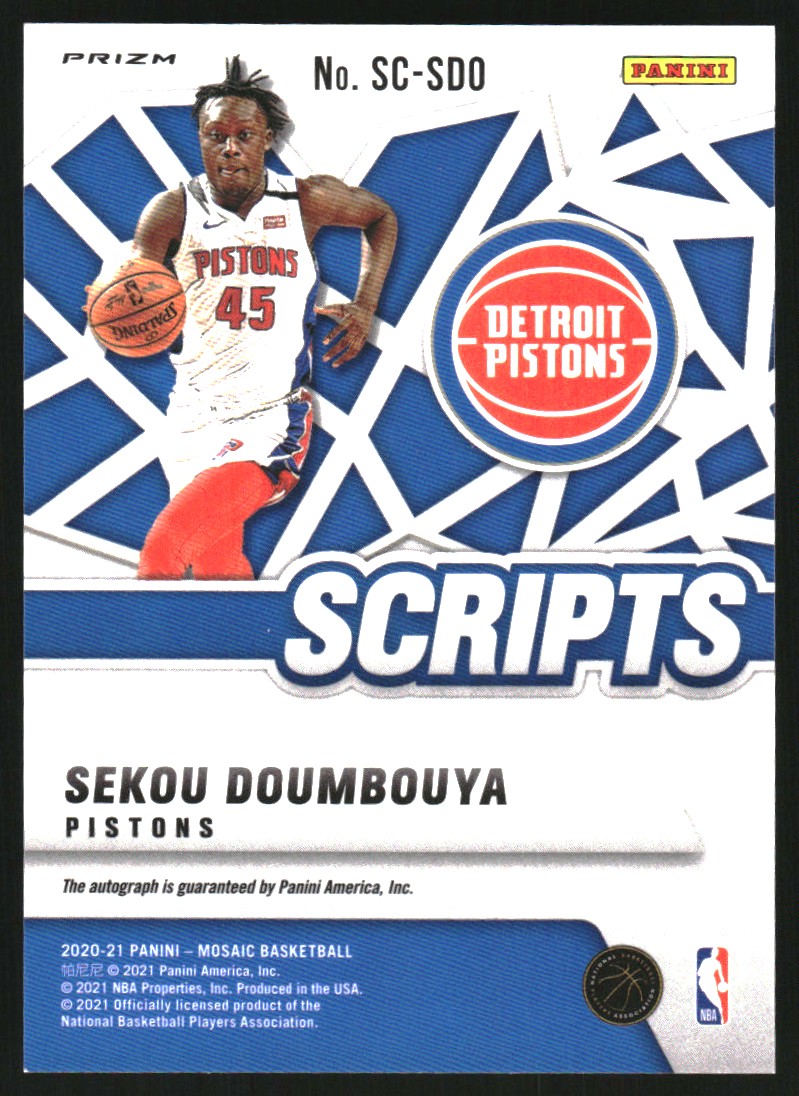2020-21 Panini Mosaic Scripts #20 Sekou Doumbouya