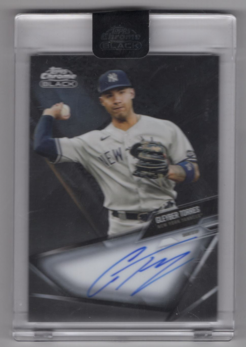 2021 Topps Chrome Black Autographs #CBAGT Gleyber Torres Auto - NM