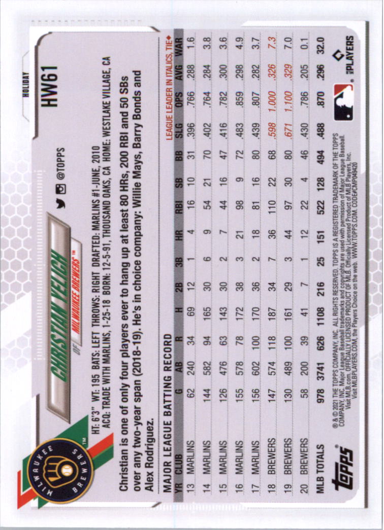 2021 Topps Walmart Holiday Baseball Card Pick (Base)