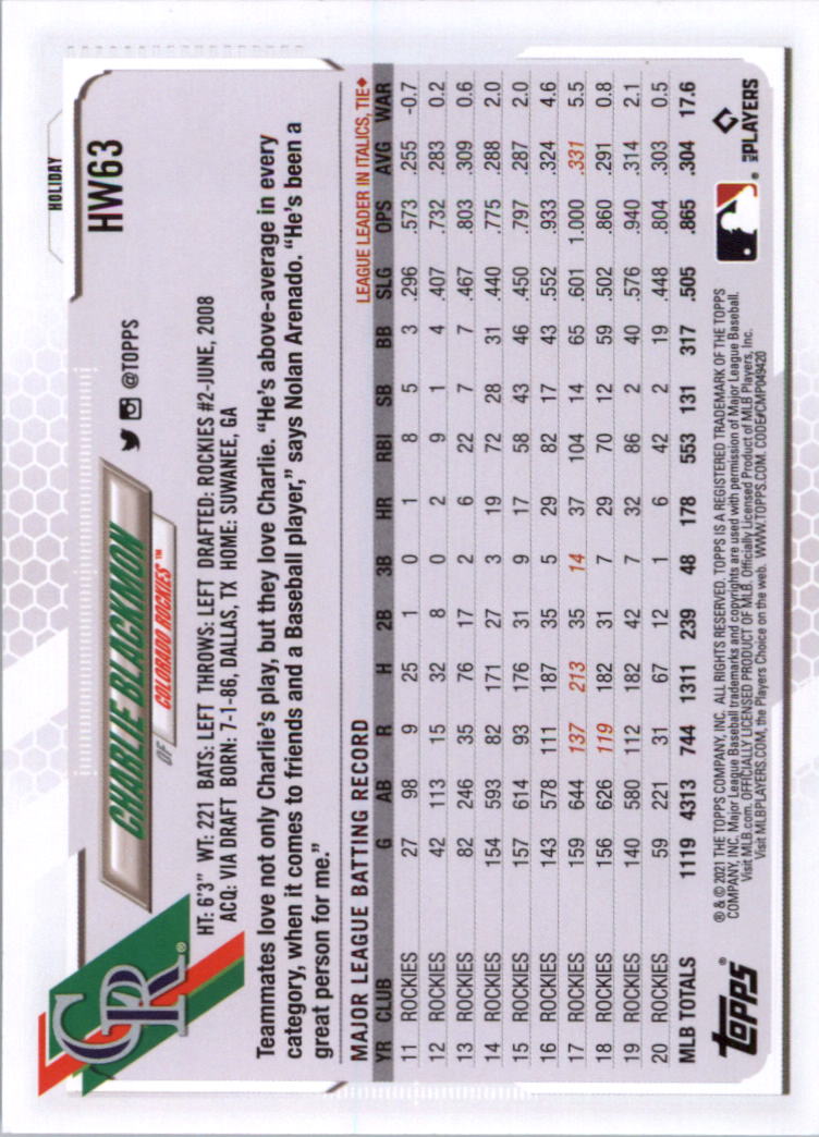 2021 Topps Walmart Holiday Baseball Card Pick (Base)