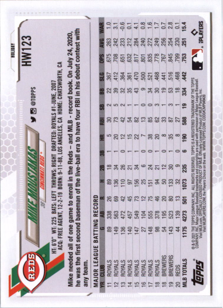 2021 Topps Walmart Holiday Baseball Card Pick (Base)