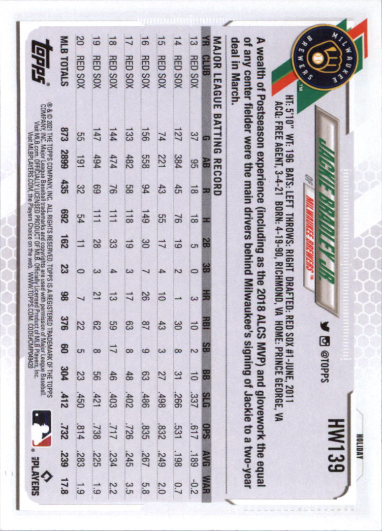 2021 Topps Walmart Holiday Baseball Card Pick (Base)