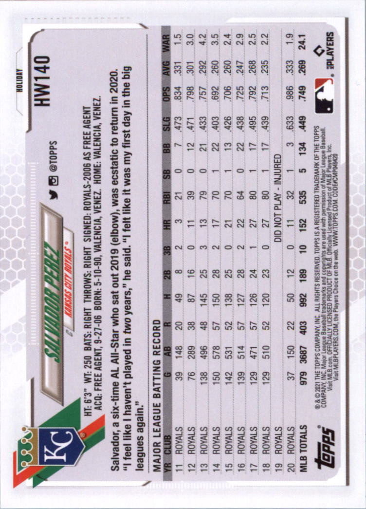 2021 Topps Walmart Holiday Baseball Card Pick (Base)