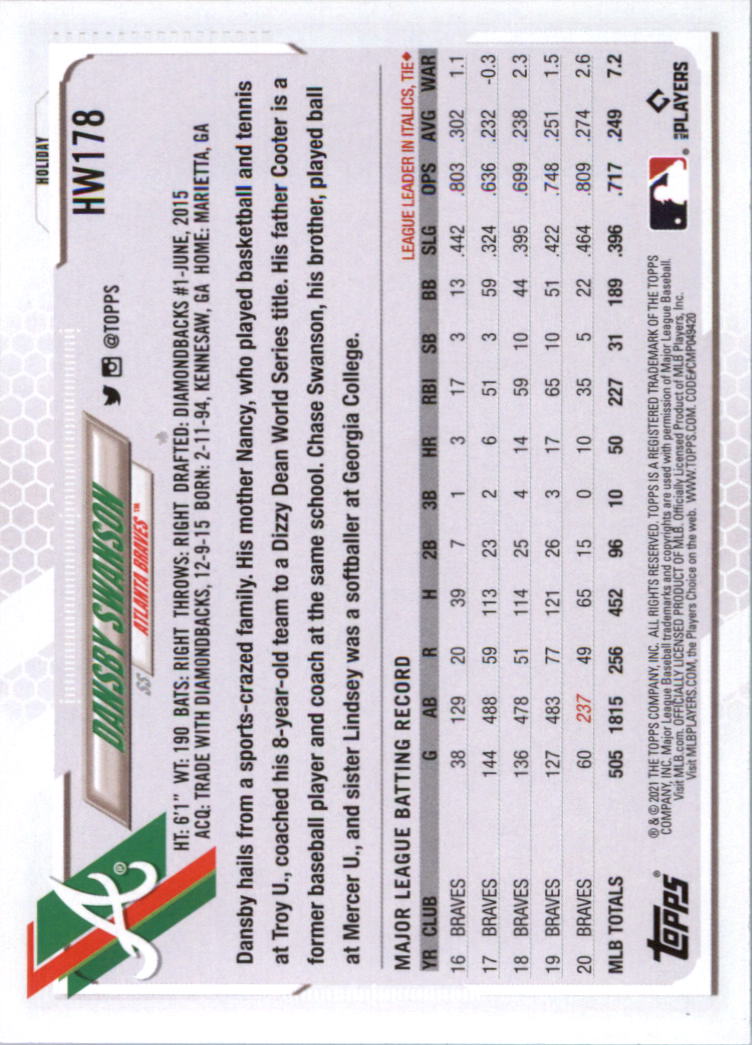 2021 Topps Walmart Holiday Baseball Card Pick (Base)