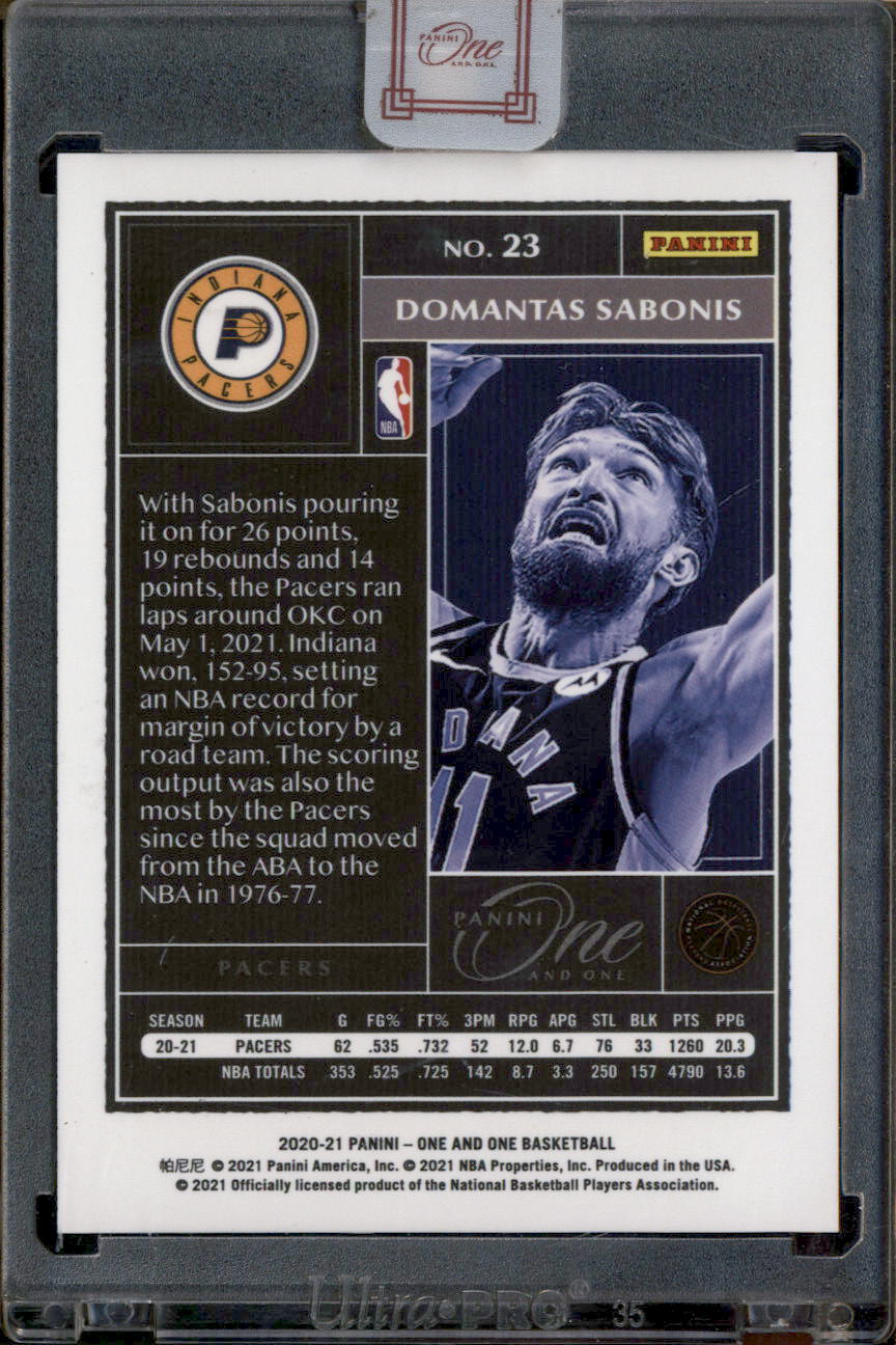 2020-21 Panini One and One #23 Domantas Sabonis