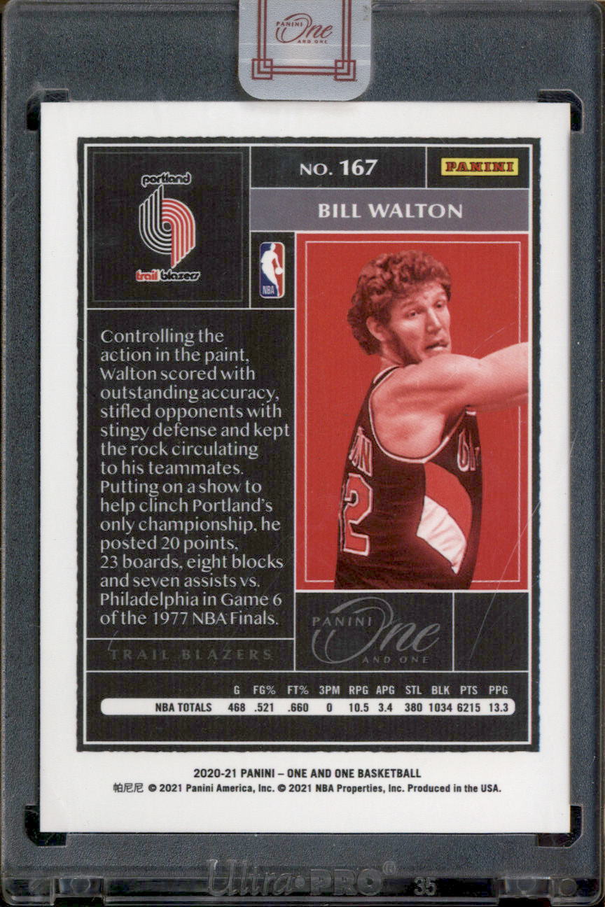 2020-21 Panini One and One #167 Bill Walton