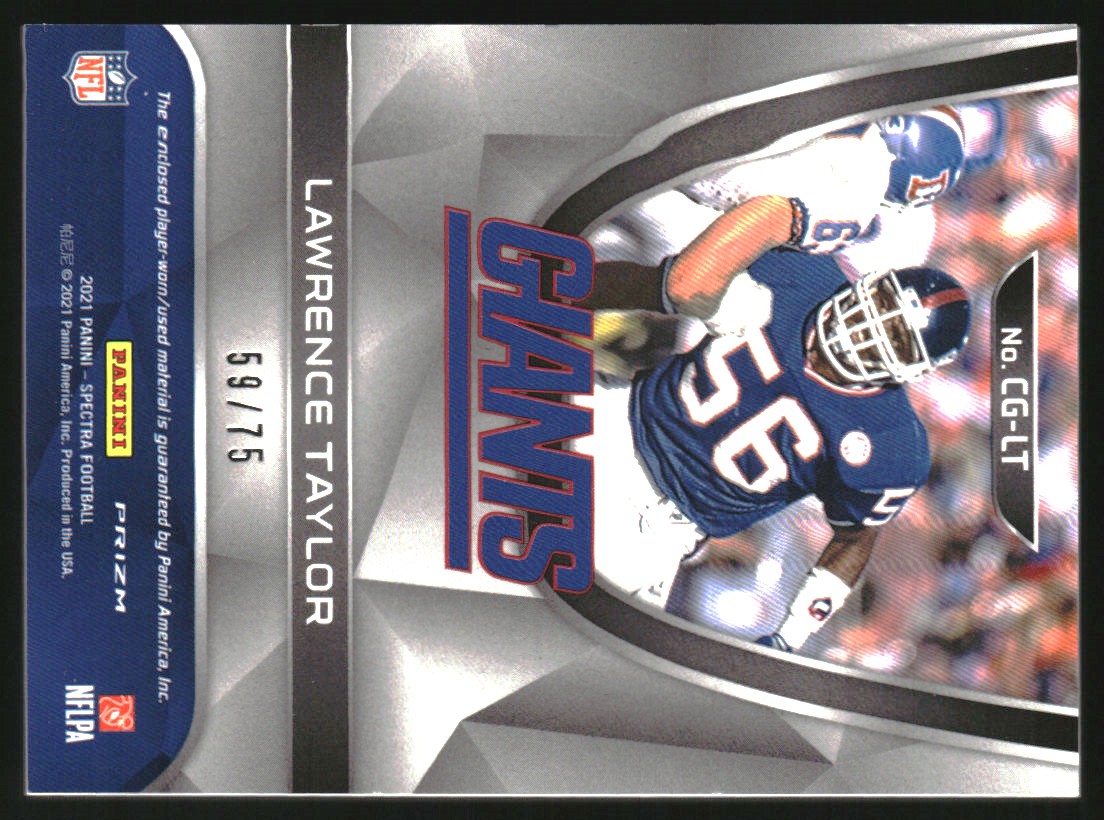 2021 Panini Spectra Championship Gear Hyper #6 Lawrence Taylor/75 back image