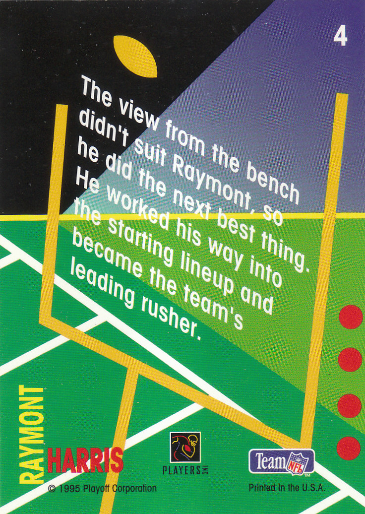 1995 Absolute Unsung Heroes #4 Raymont Harris back image
