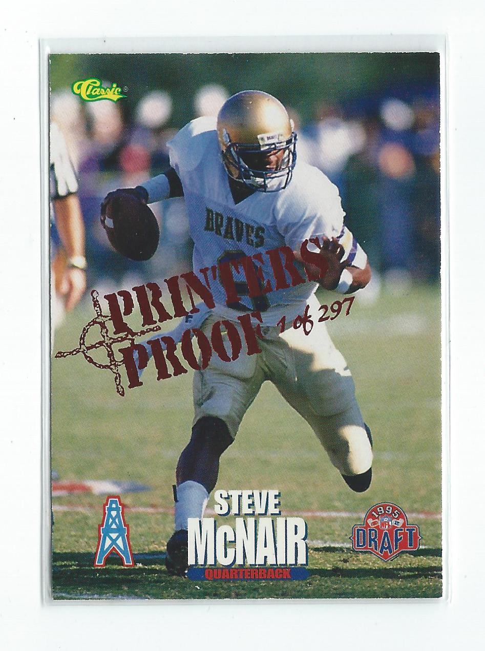 Steve McNair Football Card (Houston Oilers, QB) 1995 Classic Draft Rookie  #100 at 's Sports Collectibles Store