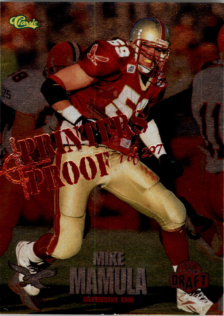 1995 Classic NFL Rookies Printer's Proofs Silver #7 Mike Mamula