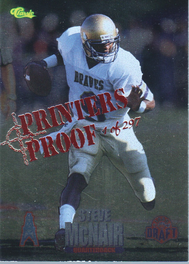 1995 Classic NFL Rookies Printer's Proofs Silver #69 Steve McNair