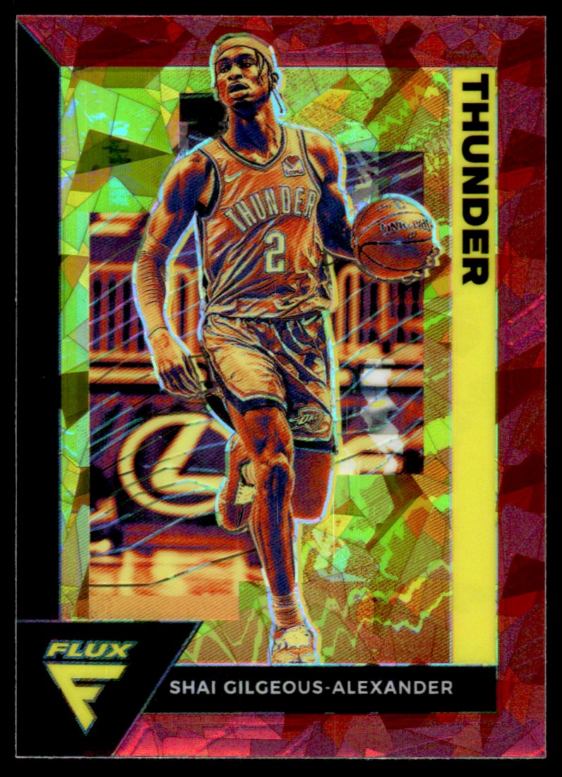 2020-21 Panini Flux Red Cracked Ice #121 Shai Gilgeous-Alexander