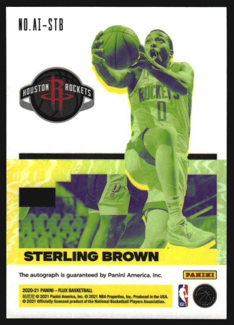 2020-21 Panini Flux Influx Autographs #16 Sterling Brown
