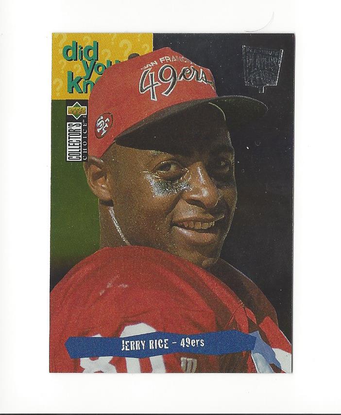 1995 Collector's Choice Player's Club Platinum #36 Jerry Rice DYK