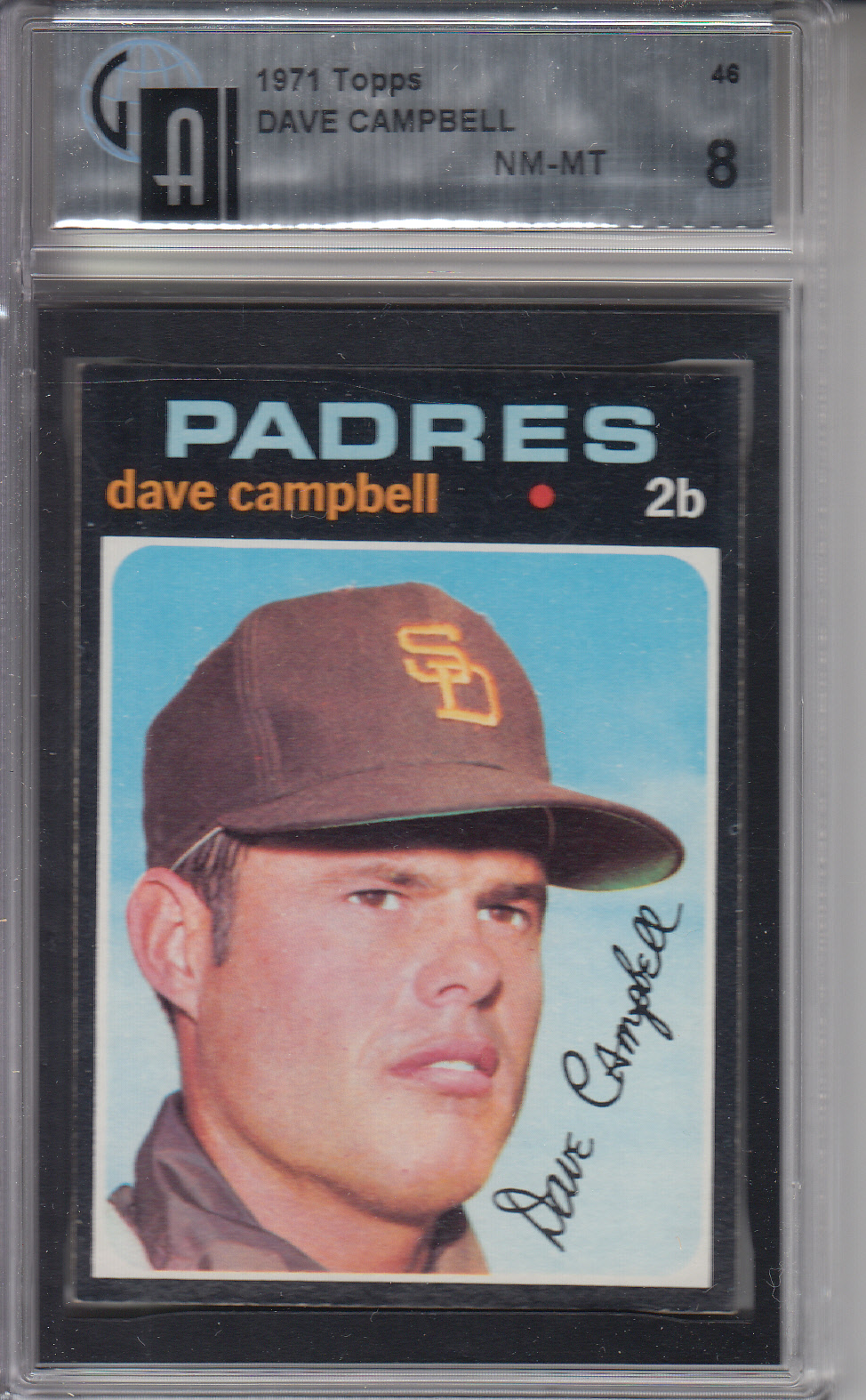 1971 Topps #46 Dave Campbell PADRES GAI 8 NM-MT Z15544