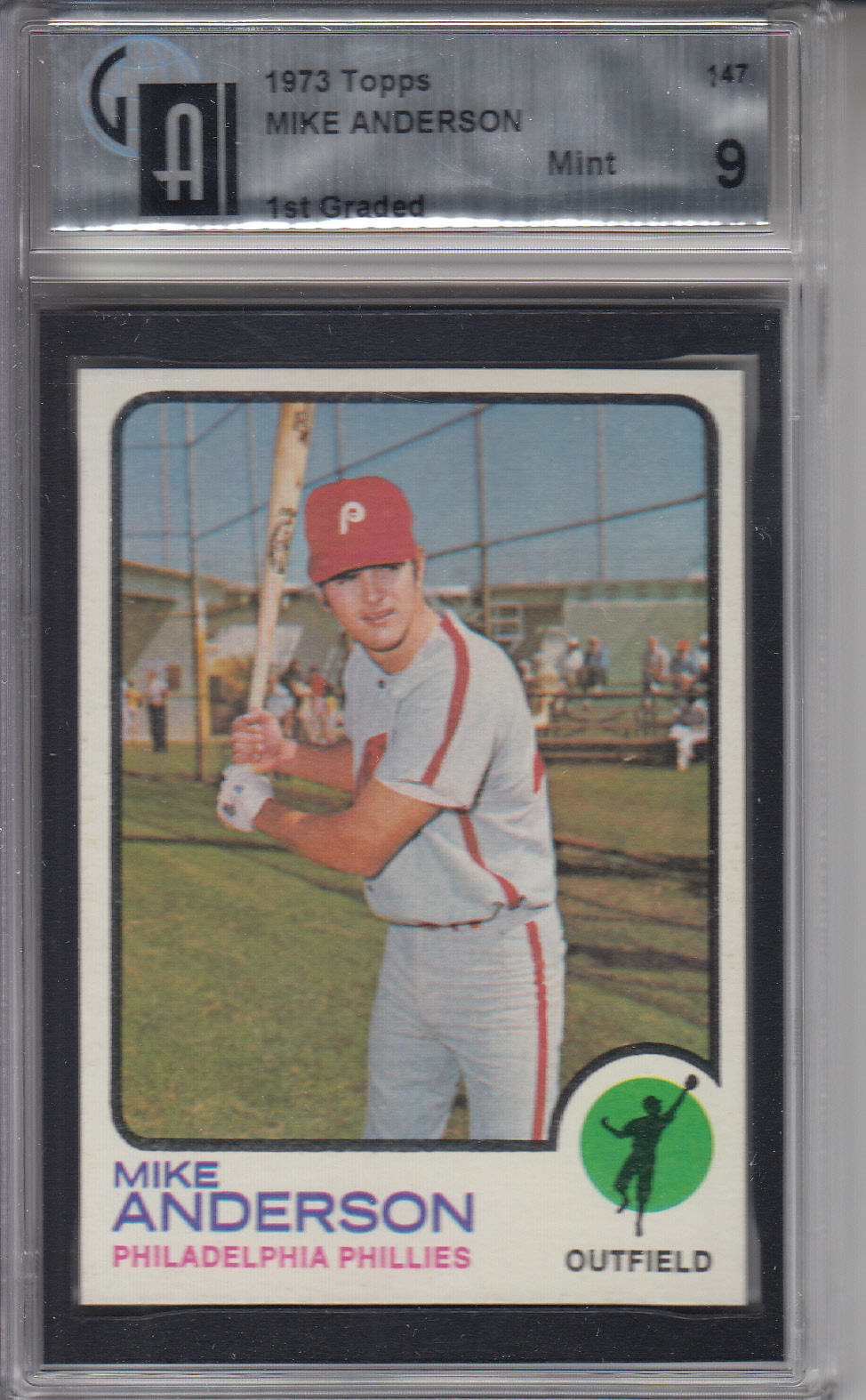 1973 Topps #147 Mike Anderson PHILLIES GAI 9 MT Z15895