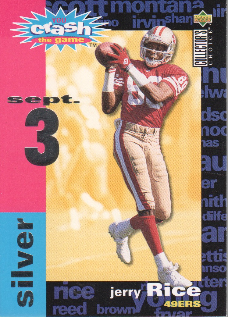 1995 Collector's Choice Crash The Game #C22A Jerry Rice