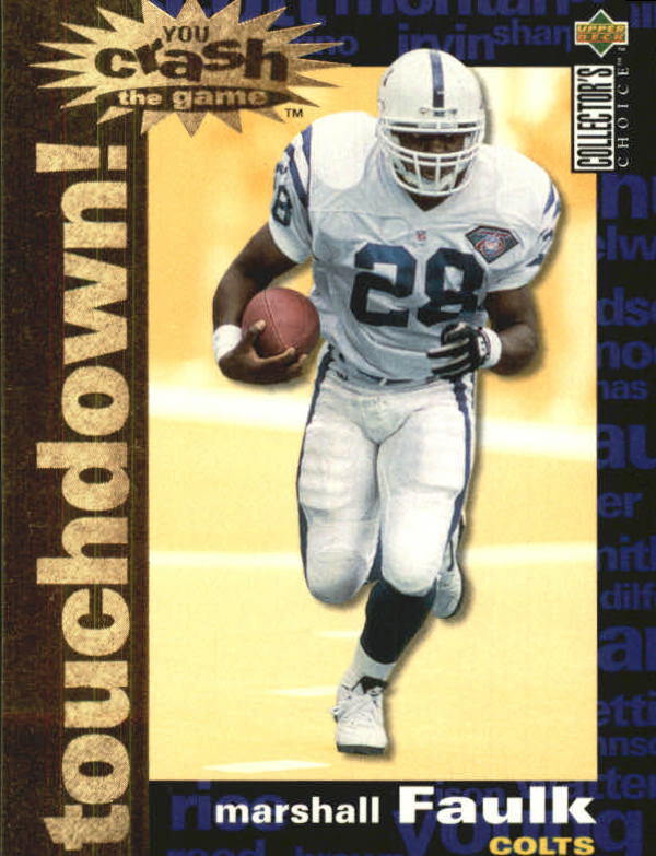 1995 Collector's Choice Crash The Game Gold TD Redemption #C19 Marshall Faulk