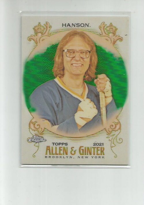 2021 Topps Allen and Ginter Chrome Green Refractors #275 Dave Hanson