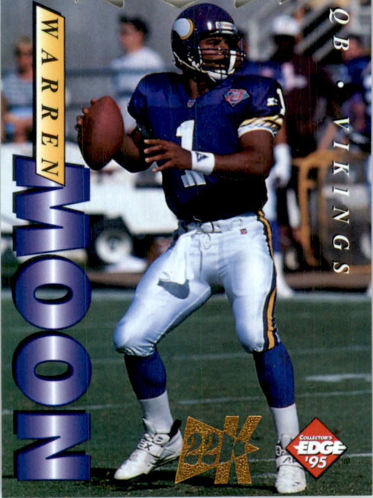 1995 Collector's Edge 22K Gold Die Cuts #124 Warren Moon - NM-MT