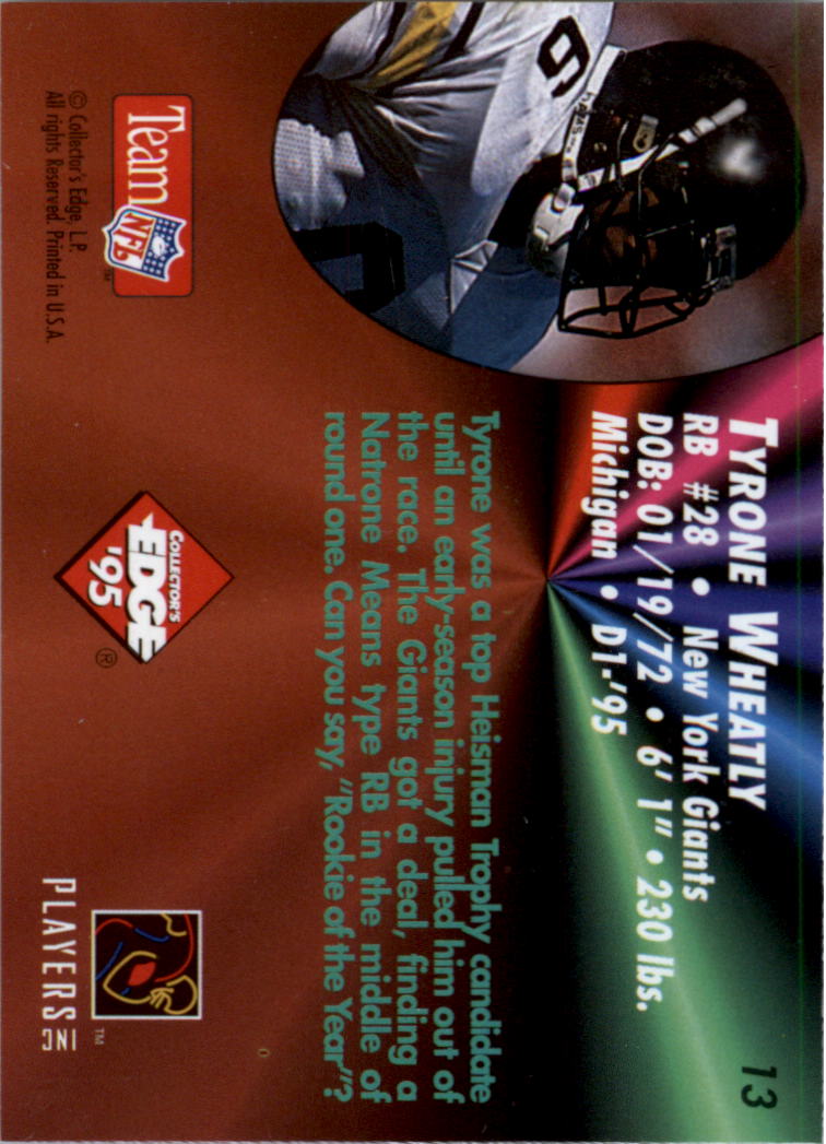 1995 Collector's Edge Football Card Pick (Inserts)