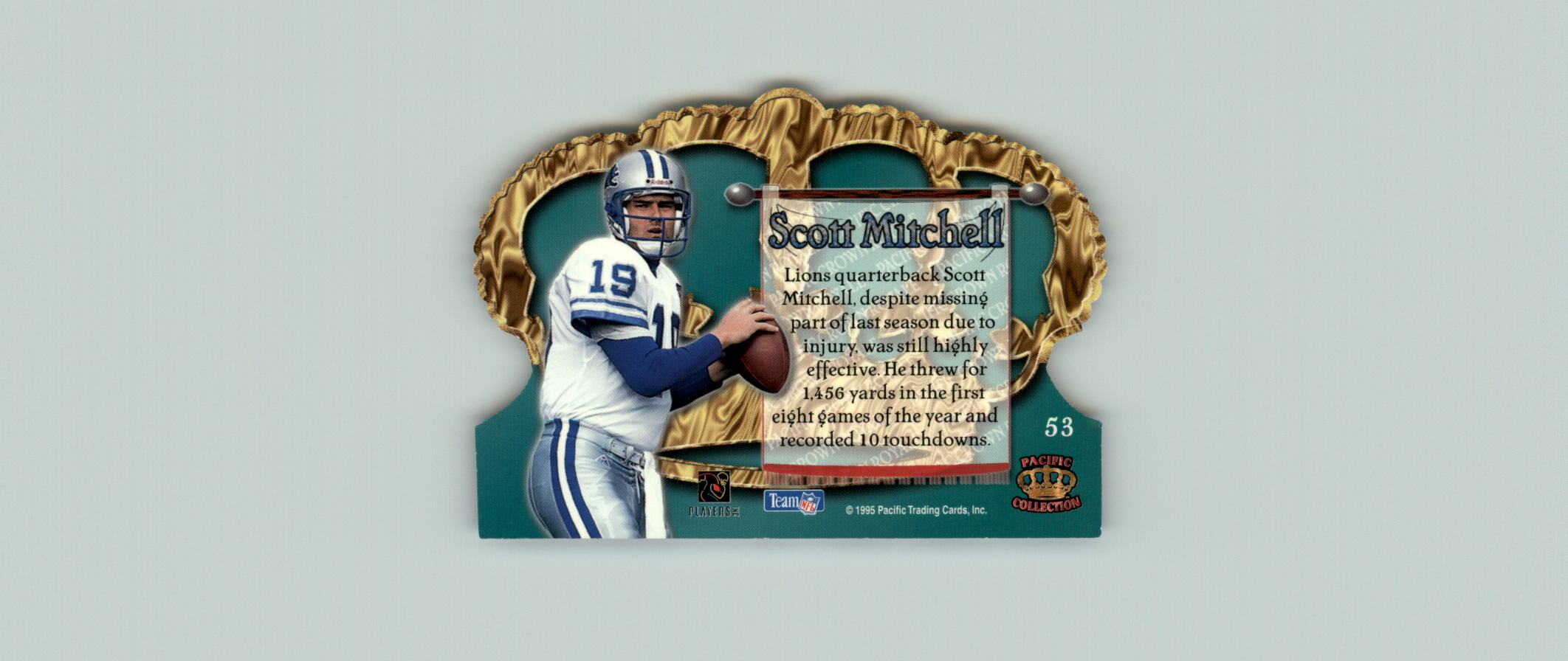 1995 Crown Royale #53 Scott Mitchell back image