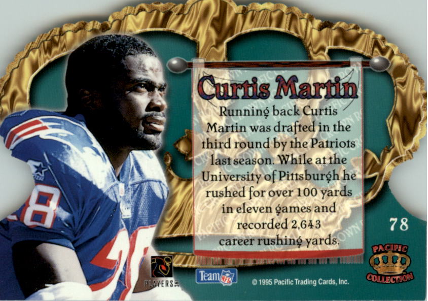 1995 Crown Royale #78 Curtis Martin RC back image