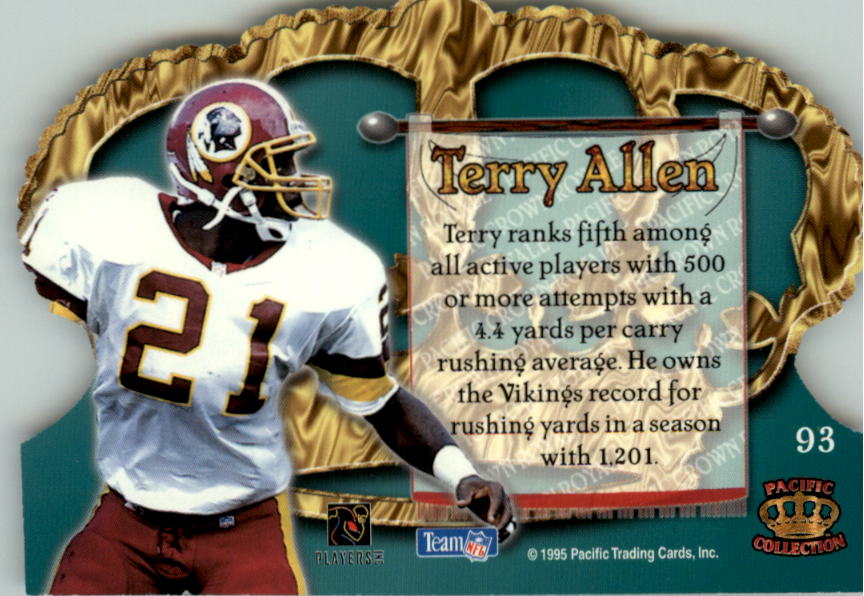 1995 Crown Royale #93 Terry Allen back image