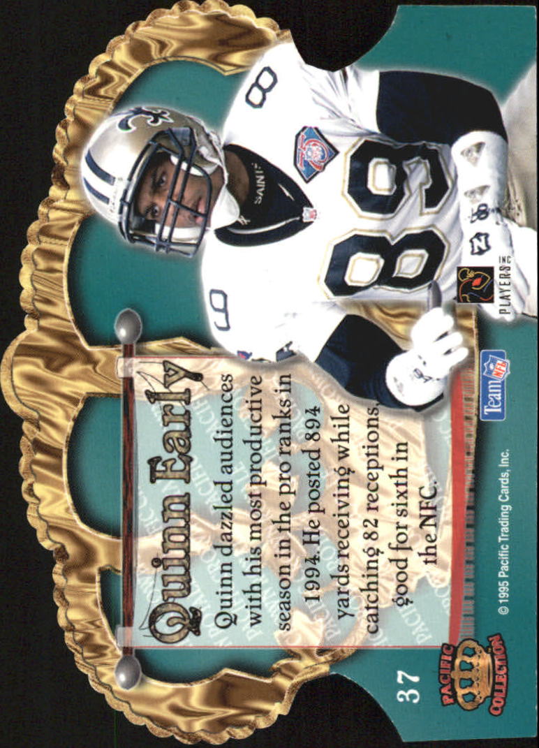 1995 Crown Royale Blue Holofoil #37 Quinn Early back image