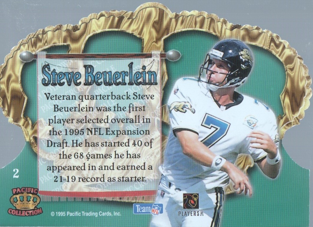 1995 Crown Royale Copper #2 Steve Beuerlein back image