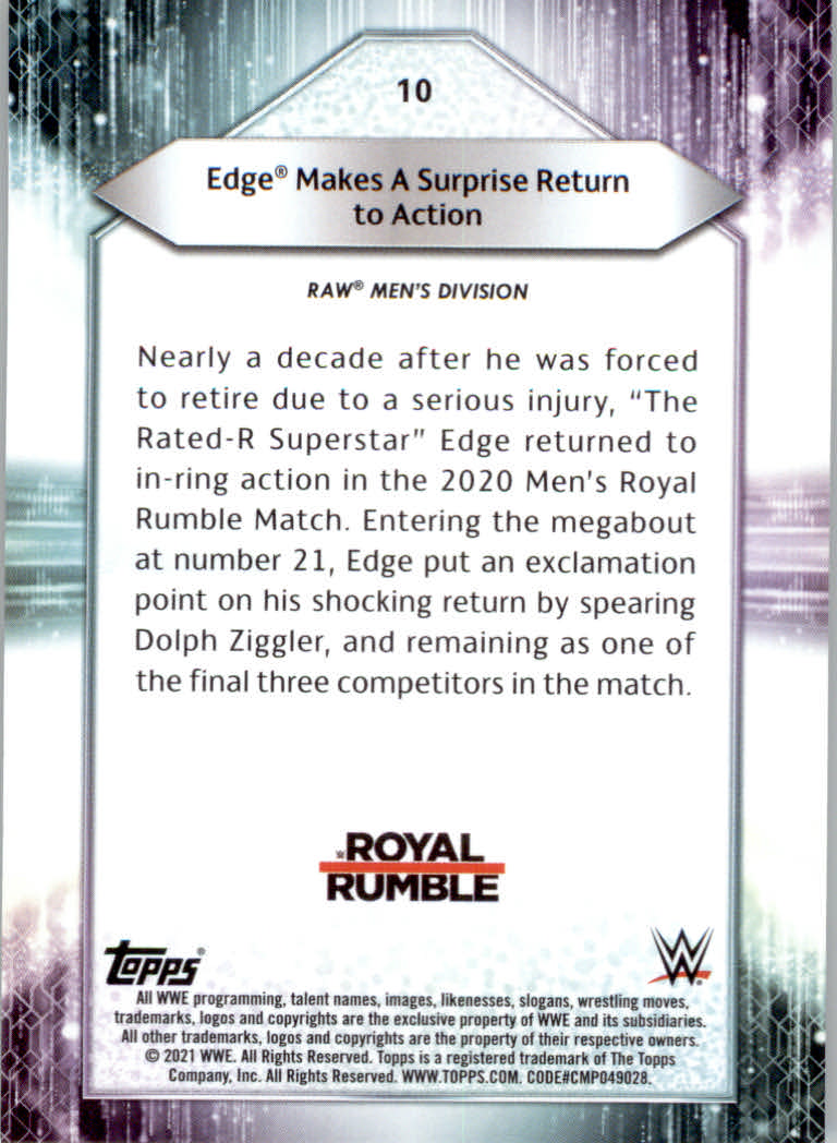 2021 Topps WWE Wrestling "Main Set" Cards #1 to #200 - Picture 21 of 401