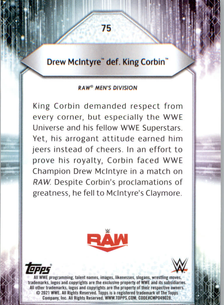2021 Topps WWE Wrestling "Main Set" Cards #1 to #200 - Picture 151 of 401