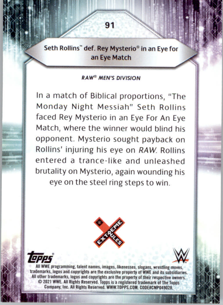 2021 Topps WWE Wrestling "Main Set" Cards #1 to #200 - Picture 183 of 401