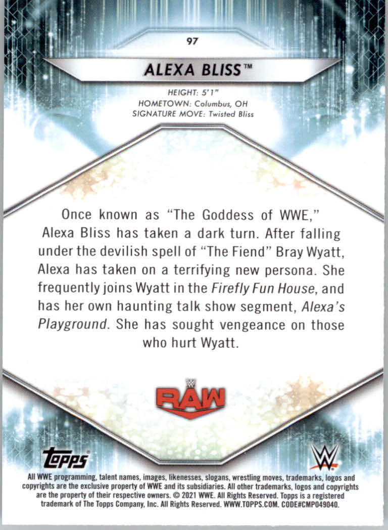 2021 Topps WWE Wrestling "Main Set" Cards #1 to #200 - Picture 195 of 401