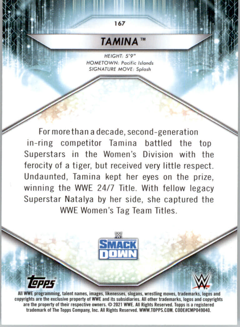 2021 Topps WWE Wrestling "Main Set" Cards #1 to #200 - Picture 335 of 401