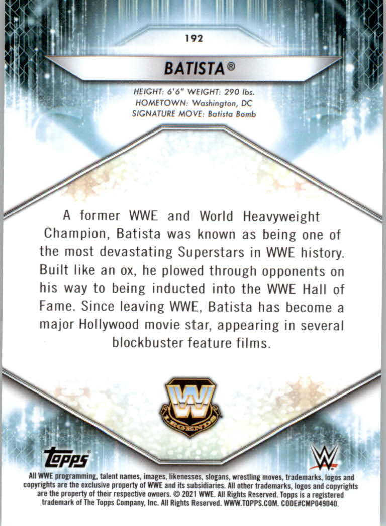 2021 Topps WWE Wrestling "Main Set" Cards #1 to #200 - Picture 385 of 401